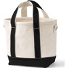 Lands’ End Open Canvas Tote(Natural/Black)