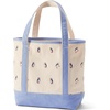 Lands’ End Open Canvas Tote(Natural/Blue Sky Puffins)