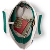 Lands’ End Open Canvas Tote(Natural/Bright Spruce)