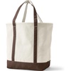 Lands’ End Open Canvas Tote(Natural/Brown Root)
