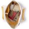 Lands’ End Open Canvas Tote(Natural/Goldenrod)