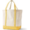 Lands’ End Open Canvas Tote(Natural/Goldenrod)