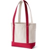 Lands’ End Open Canvas Tote(Natural/Heritage Red)