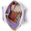 Lands’ End Open Canvas Tote(Natural/Lavender Cloud)