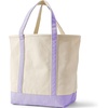 Lands’ End Open Canvas Tote(Natural/Lavender Cloud)