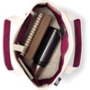 Lands’ End Open Canvas Tote(Natural/Rich Burgundy)