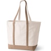 Lands’ End Open Canvas Tote(Natural/Rich Camel)