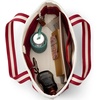 Lands’ End Open Canvas Tote(Natural/Rich Red Stripe)