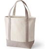 Lands’ End Open Canvas Tote(Natural/Soft Mushroom)