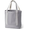 Lands’ End Open Canvas Tote(Silver Graphite)