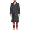 Lands’ End Men’s Calf Length Terry Robe(Charcoal)