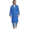 Lands’ End Men’s Calf Length Terry Robe(Muted Cobalt Blues)