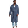 Lands’ End Men’s Calf Length Terry Robe(Nightfall Blues)