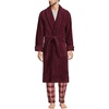 Lands’ End Men’s Calf Length Terry Robe(Rich Burgundy)