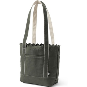Lands’ End Open Canvas Tote(Dark Olive Green)