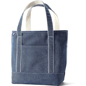 Lands’ End Open Canvas Tote(Medium Wash Denim)