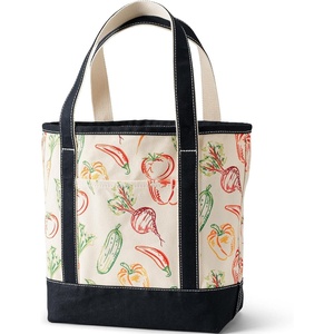 Lands’ End Open Canvas Tote(Vegetable Multi/Natural)