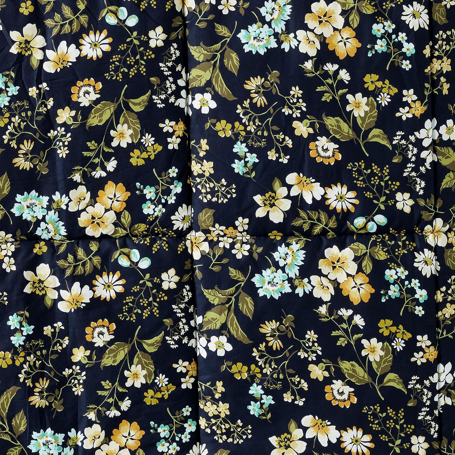 image:imageLands End 300 Thread Count Cotton Smooth Percale Printed Comforter King Radiant Navy FloralRadiant Navy Floral