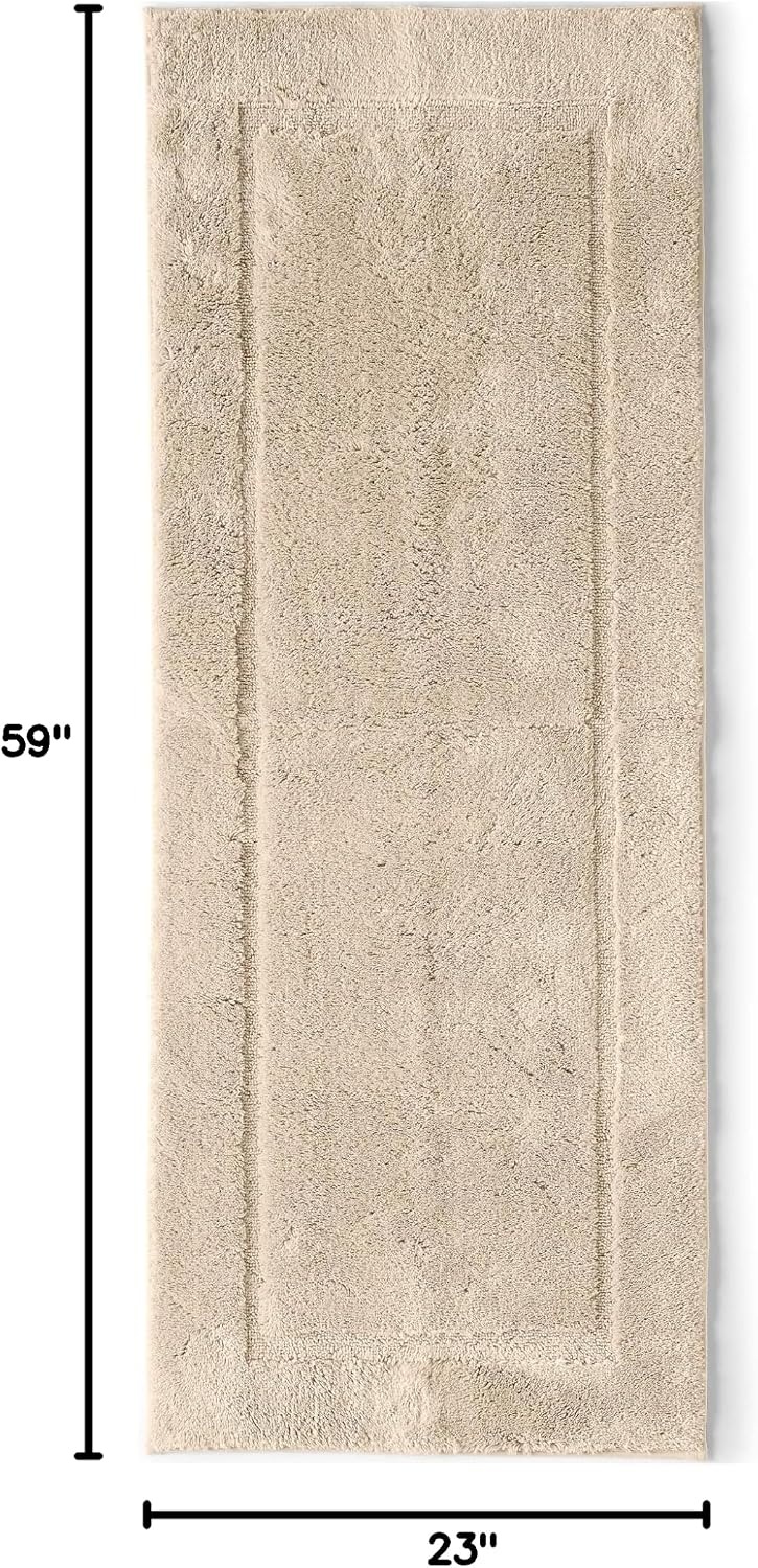 image:imageLands End Cotton NonSkid Small Bath Rug 16x23 16 x 23 ToastDark Sand