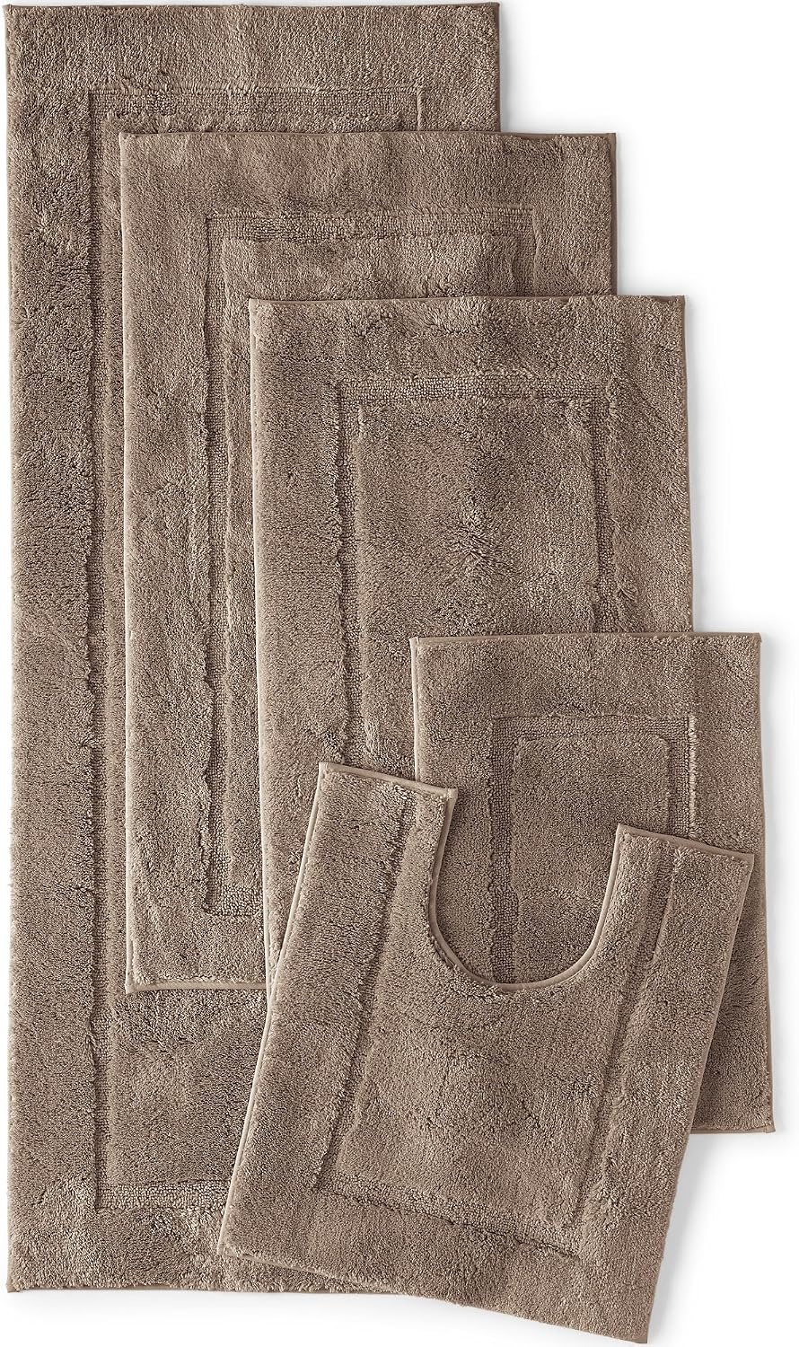 image:imageLands End Cotton NonSkid Small Bath Rug 16x23 16 x 23 ToastToast