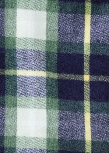 image:imageLands End Luxe CashTouch Throw Blanket Regular No Sz Persian Mauve StripeWashed Evergreen Plaid