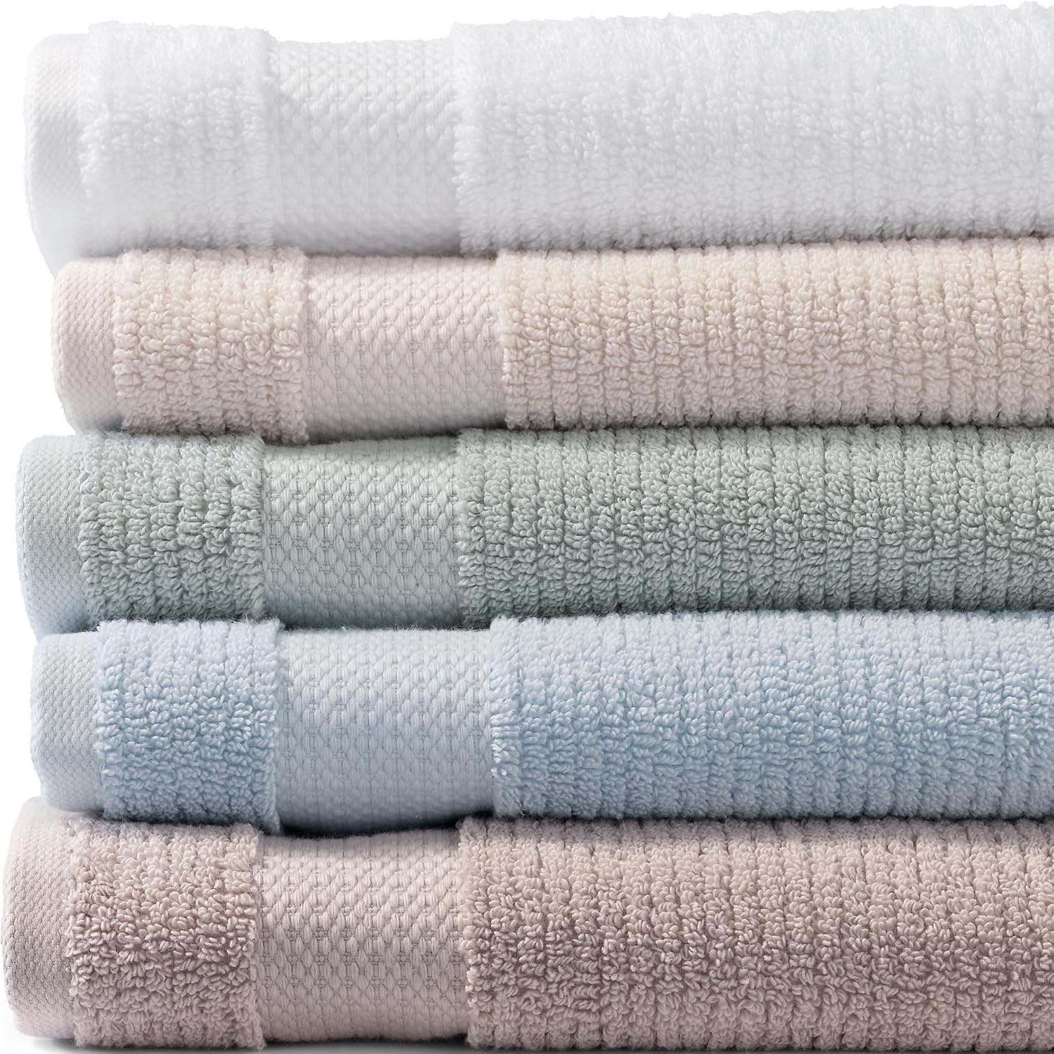 image:imageLands End Organic Cotton 6Piece Towel Set Towel Set 6 Piece Ivory LatteIvory Latte