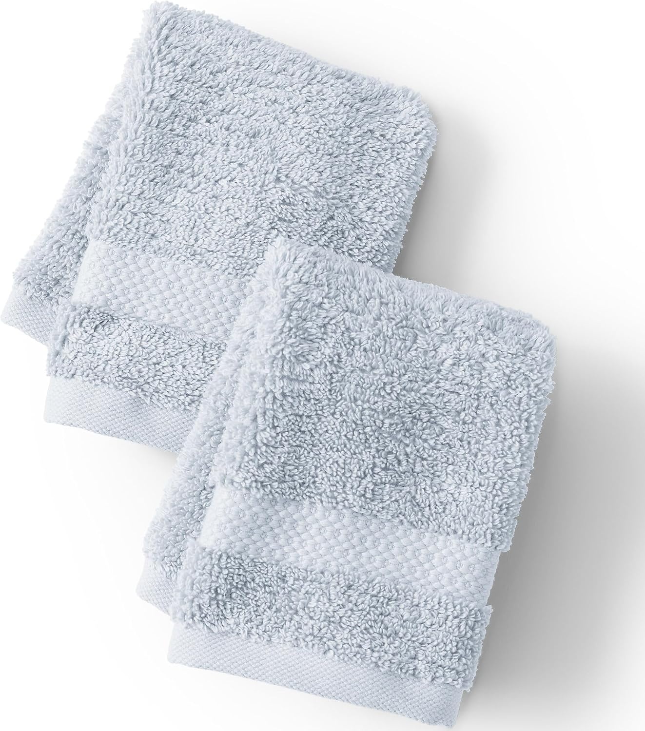 image:imageLands End Organic Cotton 6Piece Towel Set Towel Set 6 Piece Ivory LatteSky Fog