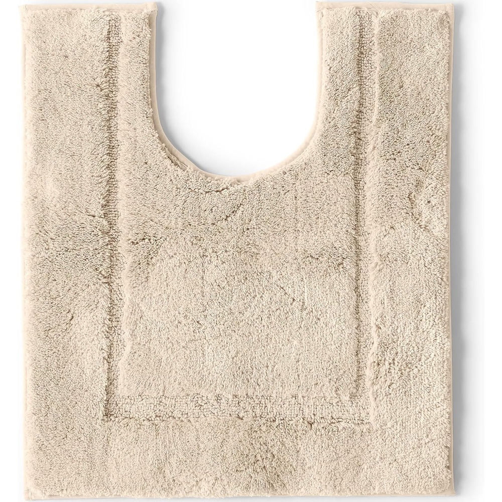 image:imageLands End Cotton NonSkid Small Bath Rug 16x23 16 x 23 ToastDark Sand