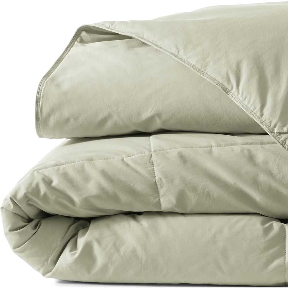 image:imageLands End Essential Pureloft Box Comforter FullQueen Antique Rose WaterPrairie Sage
