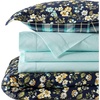 300 Thread Count Cotton Smooth Percale Duvet Bed Cover Twin Radiant Navy Floral(Radiant Navy Floral)