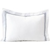 400 Thread Count Premium Supima Cotton No Iron Sateen Embroidered Pillow Sham Std Dusk Indigo Sky Dots(Dusk Indigo Sky Dots)