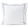 400 Thread Count Premium Supima Cotton No Iron Sateen Embroidered Pillow Sham Std Dusk Indigo Sky Dots(Dusk Indigo Sky Dots)