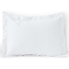 400 Thread Count Premium Supima Cotton No Iron Sateen Embroidered Pillow Sham Std Dusk Indigo Sky Dots(White Dots)