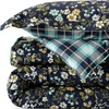 Lands’ End 300 Thread Count Cotton Smooth Percale Printed Comforter King Radiant Navy Floral(Radiant Navy Floral)