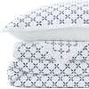 Lands’ End Embroidered Diamond Double Voile Quilt Twin Antique Navy(Antique Navy)