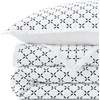 Lands’ End Embroidered Diamond Double Voile Quilt Twin Antique Navy(Black Slate)