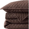 Lands’ End Embroidered Diamond Double Voile Quilt Twin Antique Navy(Dark Walnut Brown)