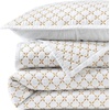 Lands’ End Embroidered Diamond Double Voile Quilt Twin Antique Navy(Dijon Gold)