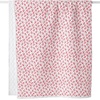 Lands’ End Embroidered Diamond Double Voile Quilt Twin Antique Navy(Ivory/Coral Red Blooms)