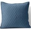 Lands’ End Embroidered Diamond Double Voile Sham Standard Antique Navy(Bering Sea Blue)