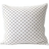 Lands’ End Embroidered Diamond Double Voile Sham Standard Antique Navy(Dark Jute Brown)