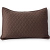 Lands’ End Embroidered Diamond Double Voile Sham Standard Antique Navy(Dark Walnut Brown)