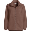 Lands’ End Women’s Cozy Sherpa Full Zip Fleece Jacket(Dark Walnut Brown)