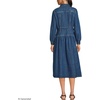 Women’s Soft Denim Midi Shirt Dress(Indigo Medium Wash)