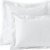 400 Thread Count Premium Supima Cotton No Iron Sateen Embroidered Pillow Sham Std Dusk Indigo Sky Dots(White Dots)