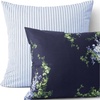 700 Thread Count Sateen Cotton No Iron Bed Pillow Sham Standard Radiant Navy Dot Blooms(Radiant Navy Dot Blooms)
