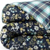 Lands’ End 300 Thread Count Cotton Smooth Percale Printed Comforter King Radiant Navy Floral(Radiant Navy Floral)