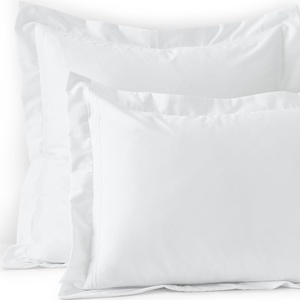 400 Thread Count Premium Supima Cotton No Iron Sateen Embroidered Pillow Sham Std Dusk Indigo Sky Dots(White Dots)
