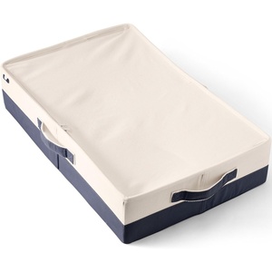 Canvas Under Bed Storage Organizer One Size Natural/Cafe Au Lait(Natural/Radiant Navy)