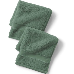 Essential Cotton 2-Piece Washcloth Set Washcloth Set, 2 Piece Antique Navy(Cypress Green)